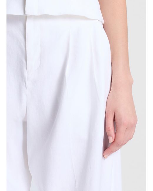 A.L.C. White Charles Linen Pant
