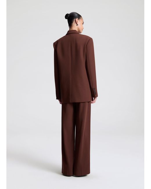 A.L.C. Brown Calla Oversized Tailored Jacket