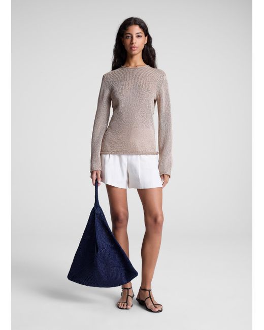 A.L.C. White Charles Linen Short