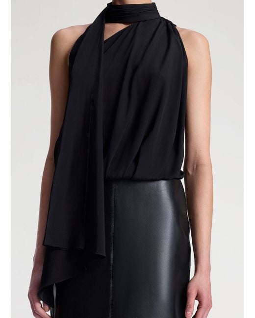 A.L.C. Blue Celeste Silk Top
