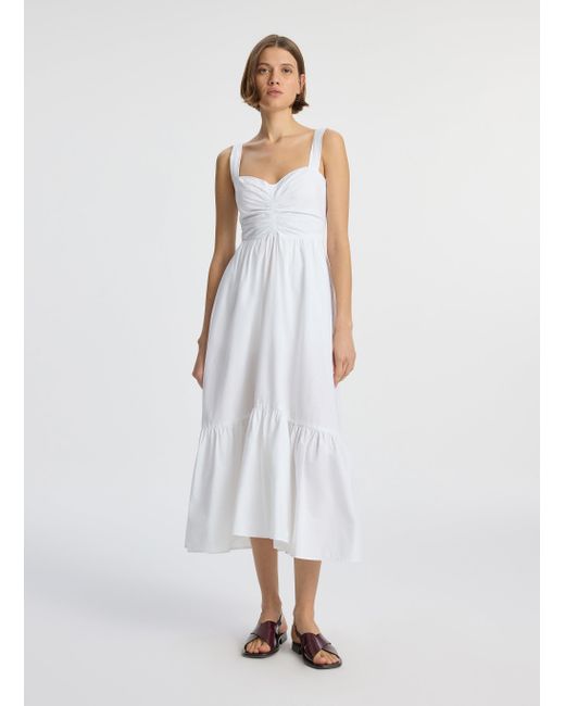 A.L.C. White Lilah Ii Cotton Midi Dress