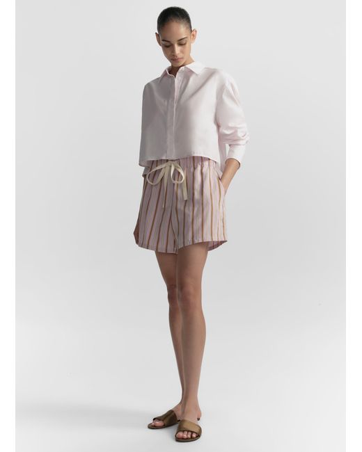 A.L.C. Multicolor Casey Striped Drawstring Short