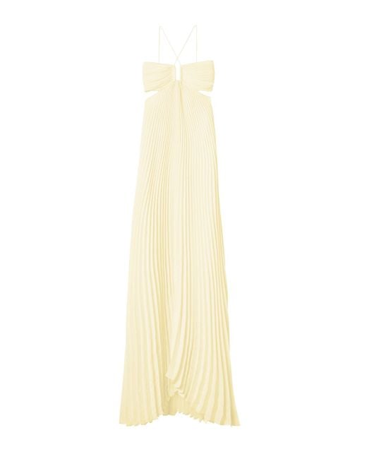 knee length dresses for ladies Moira Khaki Cowl Neck Satin Maxi Dress W/ High Slit main image 1