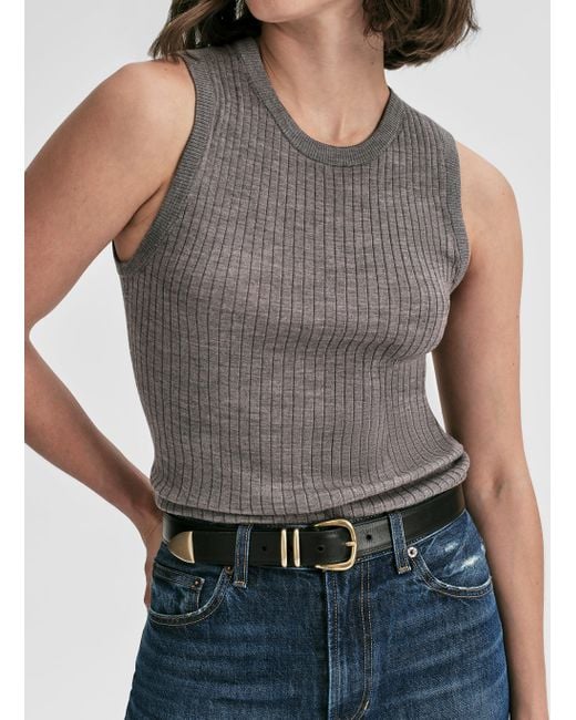 A.L.C. Blue Mick Fine Merino Knit Top