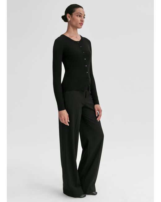 A.L.C. Black Fisher Fine Merino Knit Cardigan