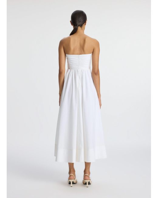 A.L.C. White Tate Strapless Midi Dress