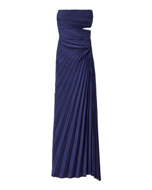 A.L.C. Blue Emerson Satin Pleated Dress