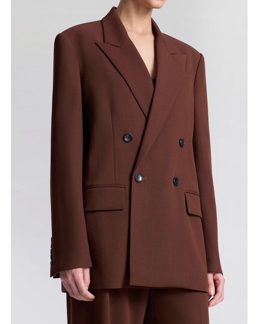 A.L.C. Brown Calla Oversized Tailored Jacket