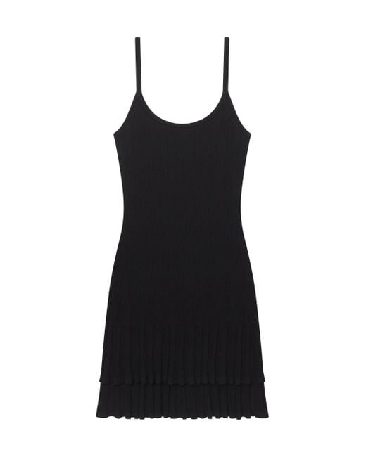 A.L.C. Black Lex Fine Cotton Knit Mini Dress