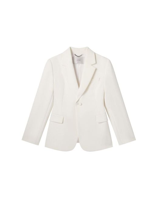 A.L.C. White Elza Stretch Tailored Jacket