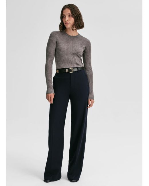 A.L.C. Gray Kyle Ribbed Merino Top