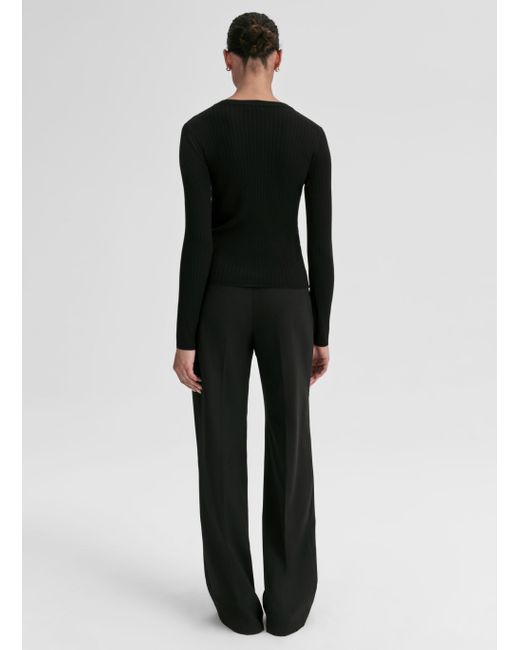 A.L.C. Black Fisher Fine Merino Knit Cardigan