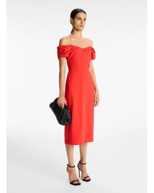 A.L.C. Red Nora Midi Dress