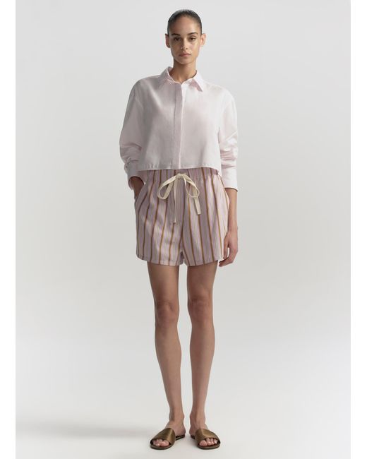 A.L.C. Multicolor Casey Striped Drawstring Short