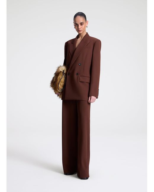 A.L.C. Brown Calla Oversized Tailored Jacket