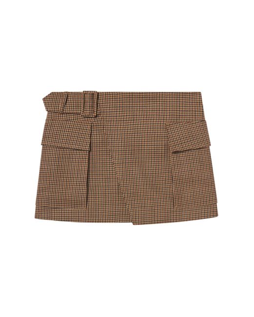 A.L.C. Purple Conan Wool Tailored Mini Skirt
