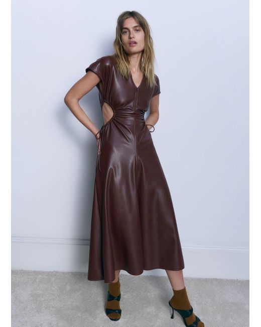 A.L.C. Brown Syna Vegan Leather Dress