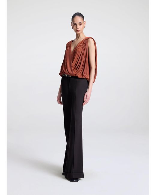A.L.C. Red Vivian Caped Top
