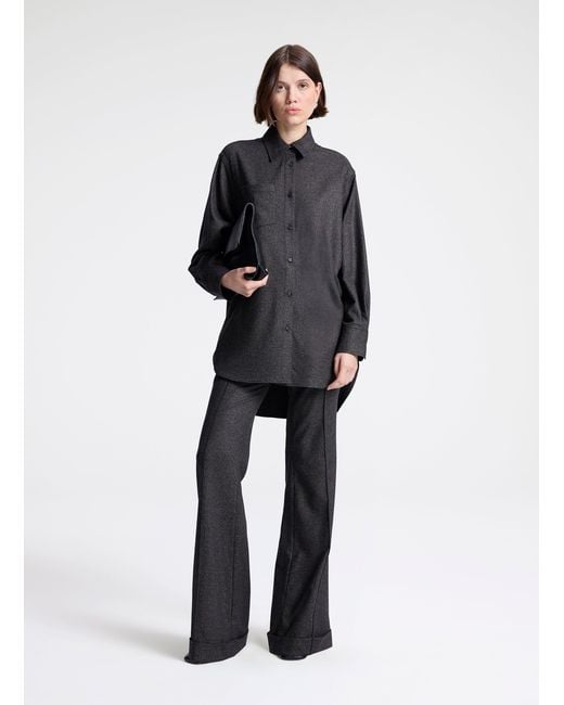 A.L.C. Gray Spence Wool Marled Top