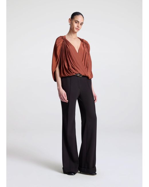 A.L.C. Red Vivian Caped Top