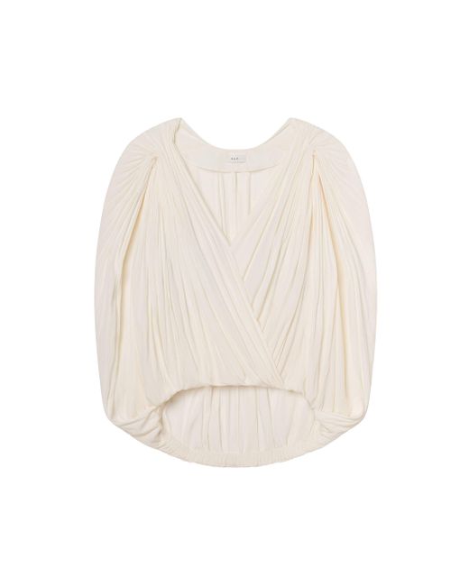 A.L.C. White Vivian Caped Top