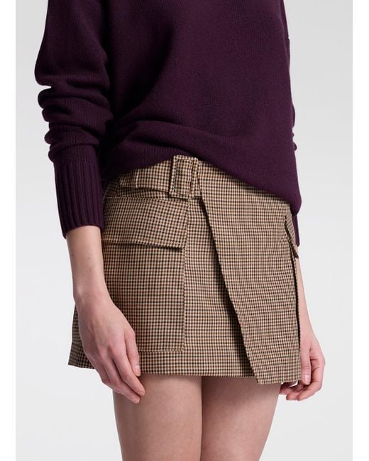 A.L.C. Purple Conan Wool Tailored Mini Skirt