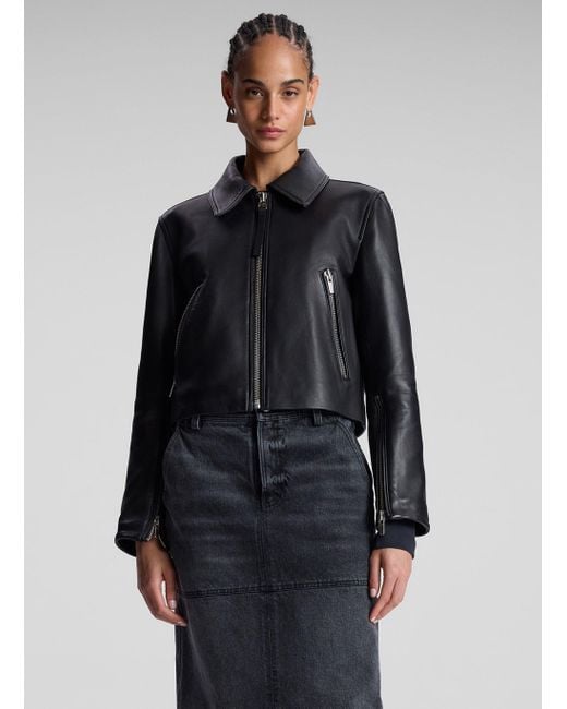 A.L.C. Blue Tatum Leather Jacket