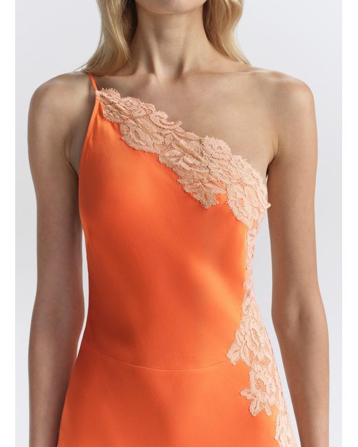 karl lagerfeld floral lace dress Karl Lagerfeld Paris Women's Printed V-Neck Midi Dress - Soft White Multi main image 0