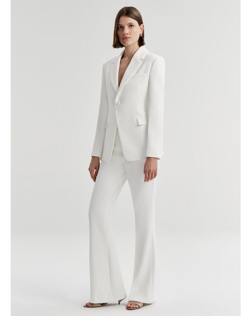 A.L.C. White Elza Stretch Tailored Jacket