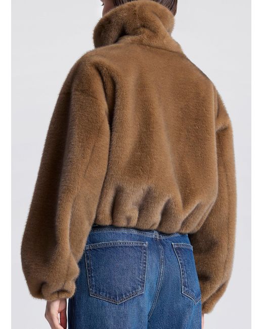 A.L.C. Blue Hazel Faux Fur Jacket