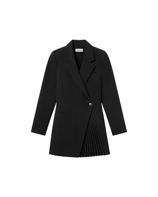 alc pleated blazer dress A.L.C. Black Juliet Pleated Blazer Dress Size 4