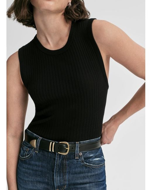 A.L.C. Blue Mick Fine Merino Knit Top