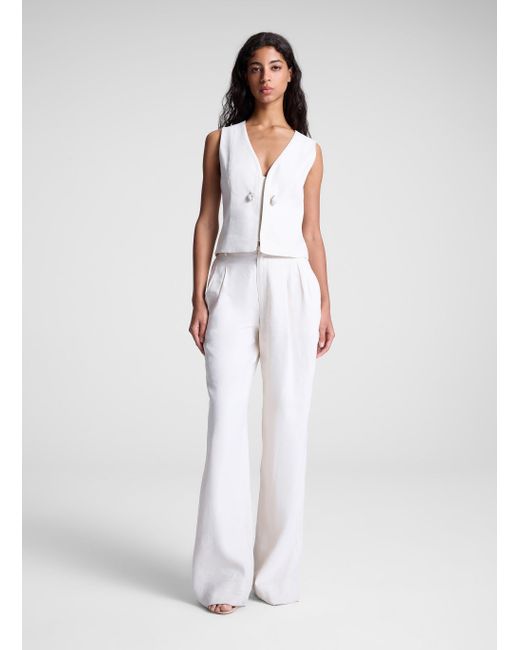 A.L.C. White Tommy Ii Linen Pant