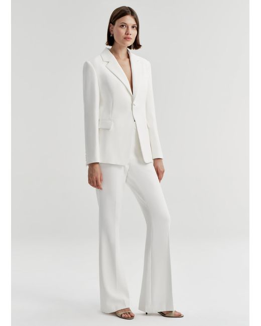 A.L.C. White Elza Stretch Tailored Jacket