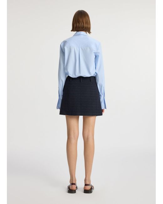 A.L.C. Blue Cora Tweed Mini Skirt