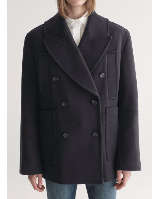 A.L.C. Black Rowan Oversized Wool Coat