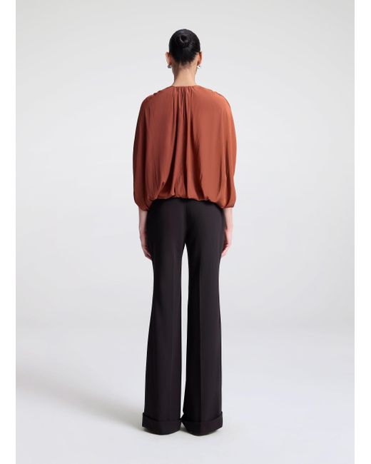 A.L.C. Red Vivian Caped Top