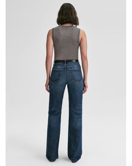A.L.C. Blue Mick Fine Merino Knit Top