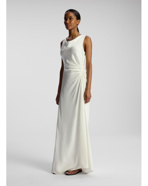 A.L.C. White Ophelia Satin Maxi Dress