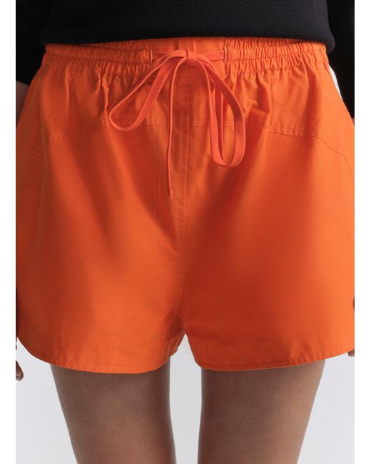 A.L.C. Red Camden Drawstring Short