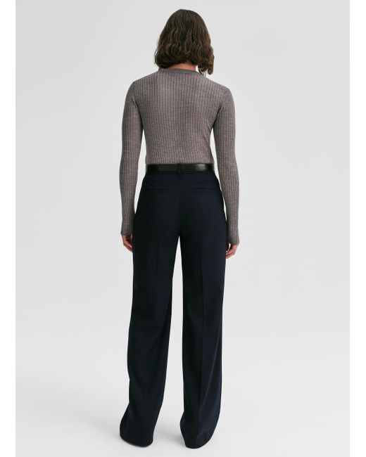 A.L.C. Gray Kyle Ribbed Merino Top