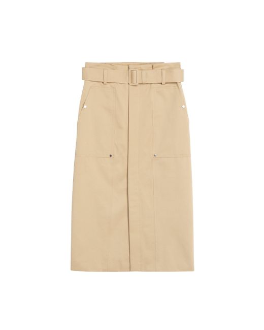 A.L.C. Natural Maia Cotton Midi Skirt