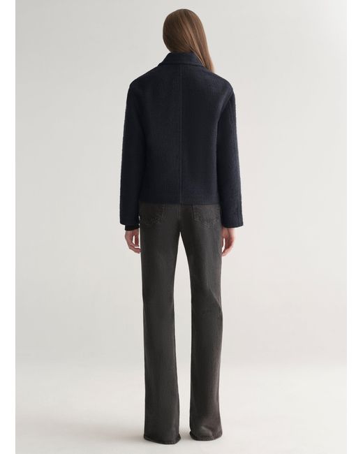 A.L.C. Black Ty Cotton Boucle Jacket