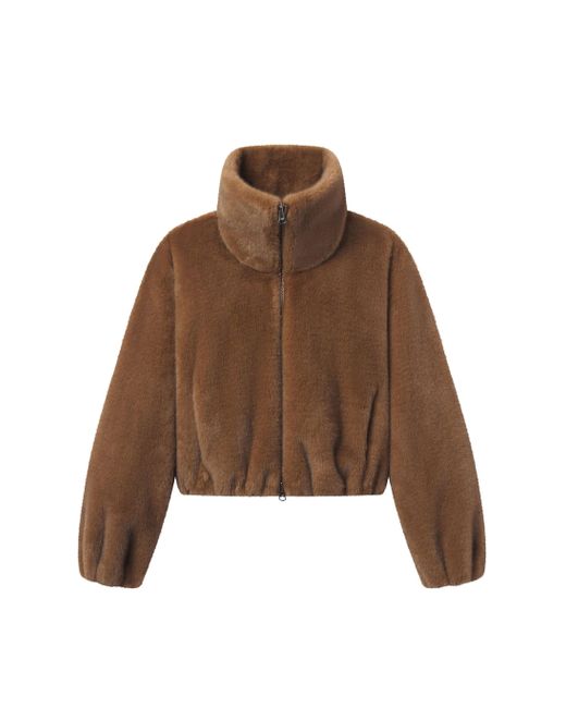 A.L.C. Blue Hazel Faux Fur Jacket