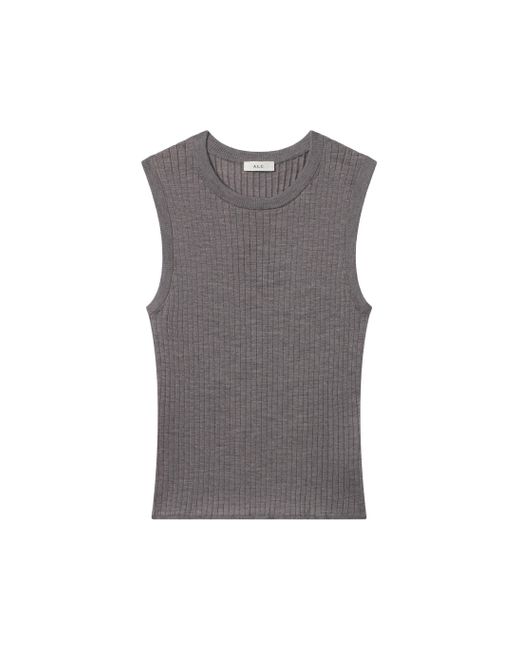 A.L.C. Blue Mick Fine Merino Knit Top