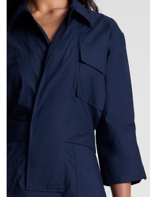 A.L.C. Blue Evan Mini Shirt Dress