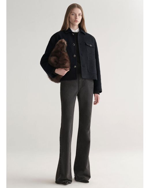 A.L.C. Black Ty Cotton Boucle Jacket