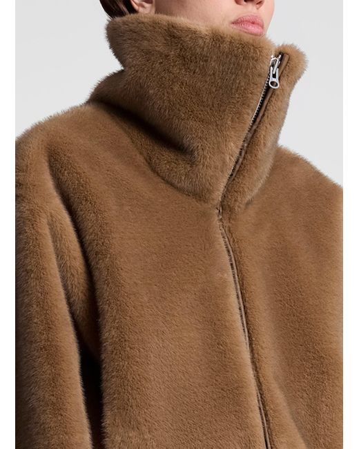 A.L.C. Blue Hazel Faux Fur Jacket