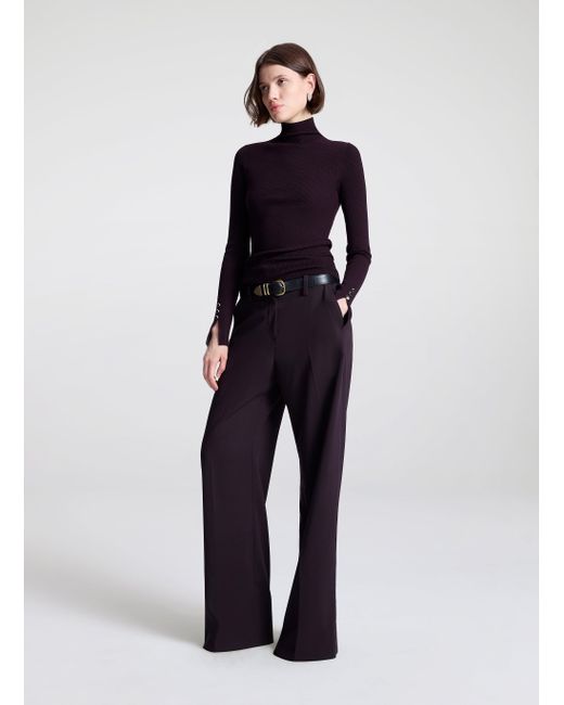A.L.C. Blue Jett Knit Merino Turtleneck Top