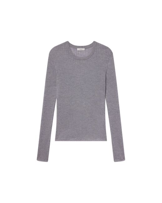 A.L.C. Gray Kyle Ribbed Merino Top